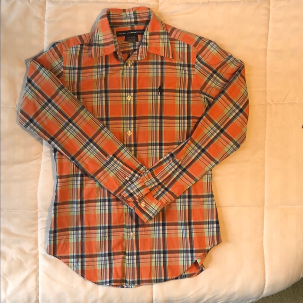 Long sleeve plaid women’s collar shirt